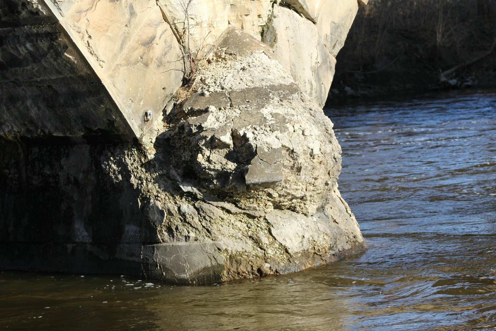 Concrete portion of west pier
